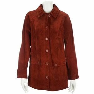 Dennis Basso Washable Suede Leather Jacket
